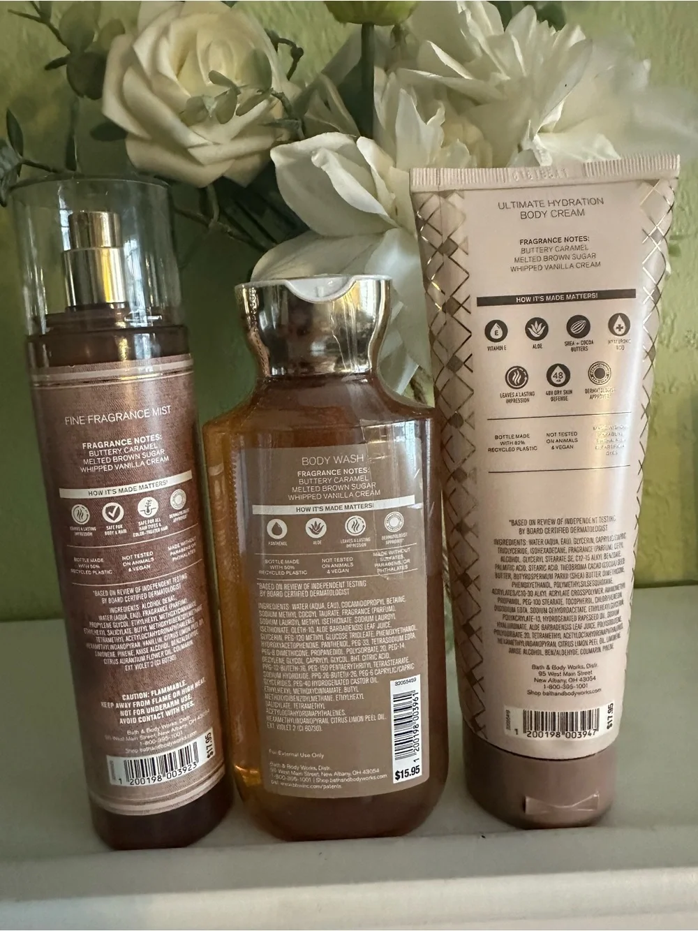 Bath & Body Works Caramel Vanilla Body Care Set - Brown